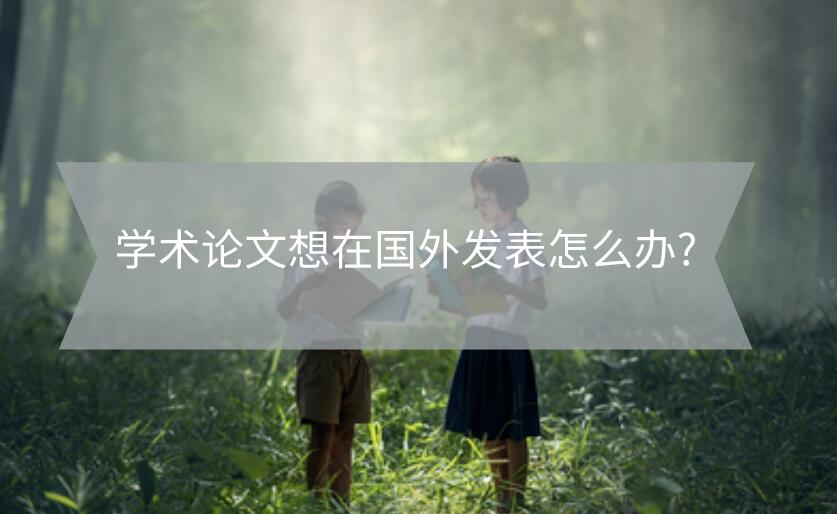 學術(shù)論文想在國外發(fā)表怎么辦?
